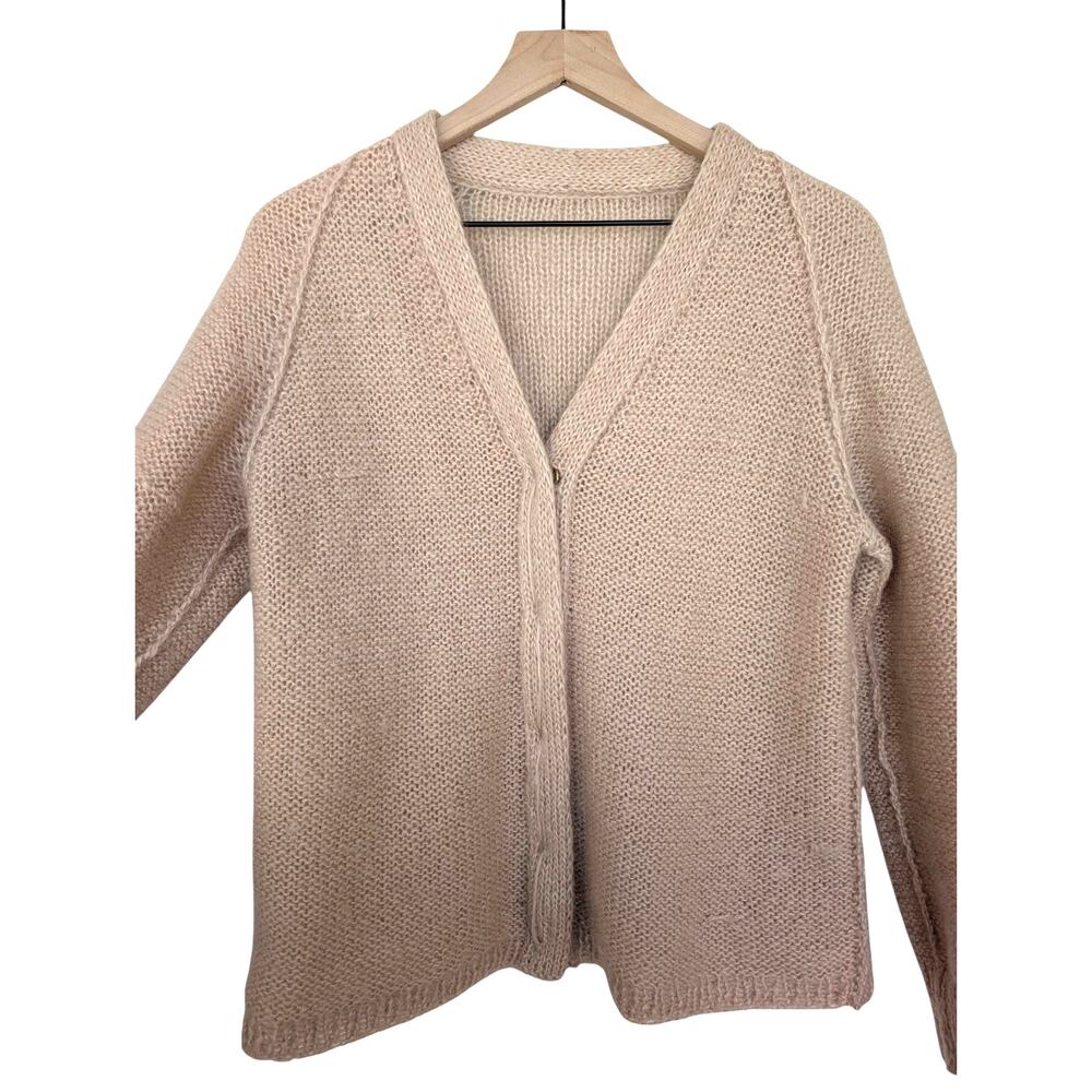 Vintage Hand Knit‎ Cardigan Sweater - Picture 8 of 9